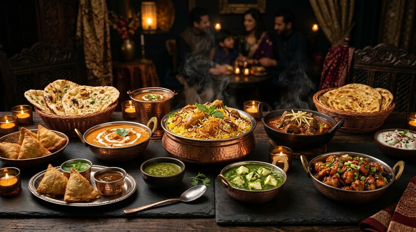 The Deluxe Family Meal — a full spread for 4–5 people