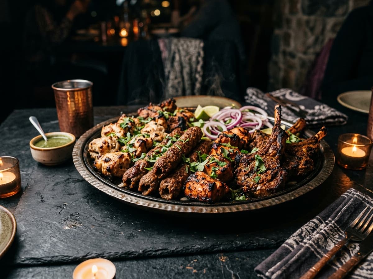 Tandoori meat appetizers party catering platter
